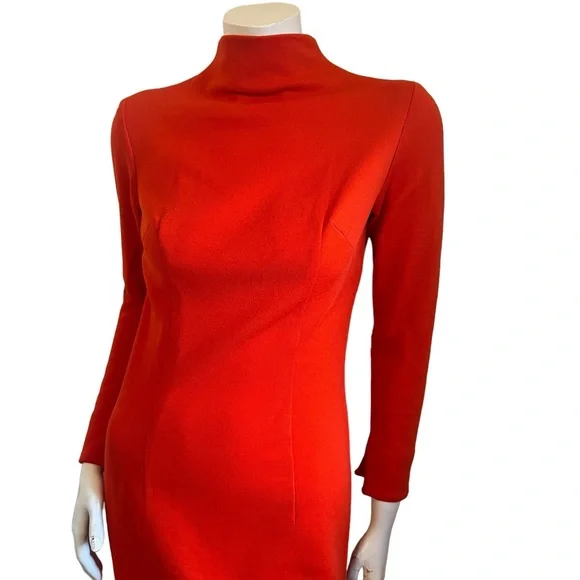 ADDE Originals CALIFORNIA  1960s high neck Red knit Dress Size Small/medium - Picture 2 of 7